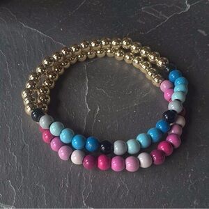 Kelly and Rose Beaded Stretch Bracelet Set